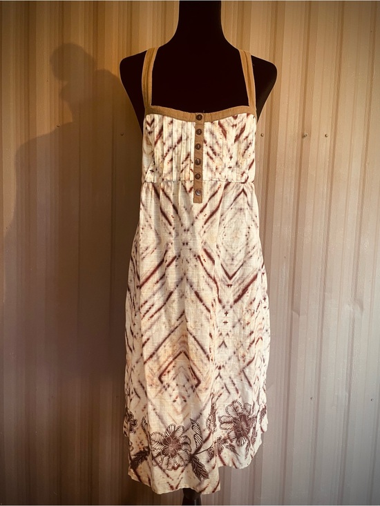 anthropologie/eloise Other - Anthro Eloise Sunny Forecast Chemise Dress Crisscross Strap Smocked Gauzy sz M
